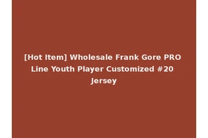 [Hot Item] Wholesale Frank Gore PRO Line Youth Player Customized #20 Jersey