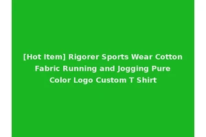[Hot Item] Rigorer Sports Wear Cotton Fabric Running and Jogging Pure Color Logo Custom T Shirt
