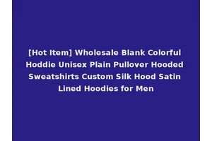 [Hot Item] Wholesale Blank Colorful Hoddie Unisex Plain Pullover Hooded Sweatshirts Custom Silk Hood Satin Lined Hoodies for Men