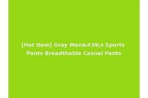 [Hot Item] Gray Men's Sports Pants Breadthable Casual Pants