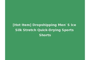 [Hot Item] Dropshipping Men′ S Ice Silk Stretch Quick-Drying Sports Shorts