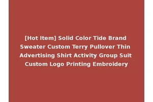 [Hot Item] Solid Color Tide Brand Sweater Custom Terry Pullover Thin Advertising Shirt Activity Group Suit Custom Logo Printing Embroidery