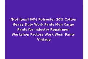 [Hot Item] 80% Polyester 20% Cotton Heavy Duty Work Pants Men Cargo Pants for Industry Repairmen Workshop Factory Work Wear Pants Vintage