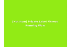[Hot Item] Private Label Fitness Running Wear