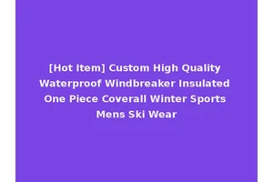 [Hot Item] Custom High Quality Waterproof Windbreaker Insulated One Piece Coverall Winter Sports Mens Ski Wear
