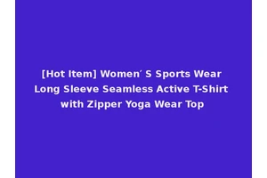[Hot Item] Women′ S Sports Wear Long Sleeve Seamless Active T-Shirt with Zipper Yoga Wear Top