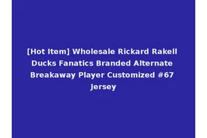 [Hot Item] Wholesale Rickard Rakell Ducks Fanatics Branded Alternate Breakaway Player Customized #67 Jersey