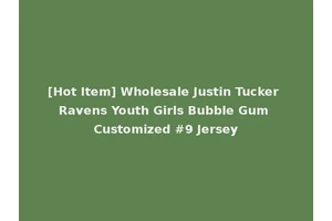[Hot Item] Wholesale Justin Tucker Ravens Youth Girls Bubble Gum Customized #9 Jersey