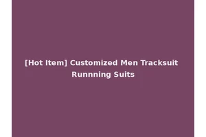 [Hot Item] Customized Men Tracksuit Runnning Suits