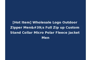 [Hot Item] Wholesale Logo Outdoor Zipper Men's Full Zip up Custom Stand Collar Micro Polar Fleece Jacket Men