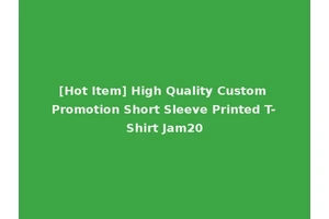 [Hot Item] High Quality Custom Promotion Short Sleeve Printed T-Shirt Jam20