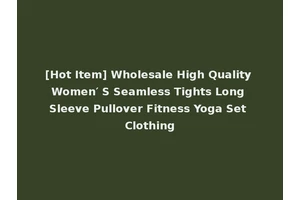 [Hot Item] Wholesale High Quality Women′ S Seamless Tights Long Sleeve Pullover Fitness Yoga Set Clothing