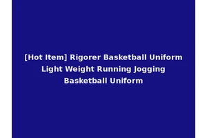 [Hot Item] Rigorer Basketball Uniform Light Weight Running Jogging Basketball Uniform