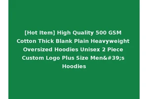 [Hot Item] High Quality 500 GSM Cotton Thick Blank Plain Heavyweight Oversized Hoodies Unisex 2 Piece Custom Logo Plus Size Men's Hoodies