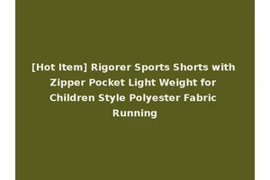 [Hot Item] Rigorer Sports Shorts with Zipper Pocket Light Weight for Children Style Polyester Fabric Running
