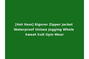 [Hot Item] Rigorer Zipper Jacket Waterproof Unisex Jogging Whole Sweat Suit Gym Wear