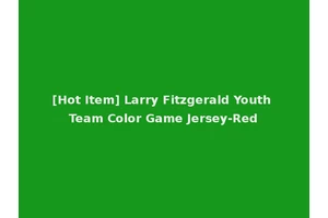 [Hot Item] Larry Fitzgerald Youth Team Color Game Jersey-Red