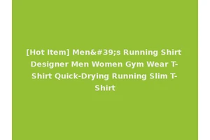 [Hot Item] Men's Running Shirt Designer Men Women Gym Wear T-Shirt Quick-Drying Running Slim T-Shirt