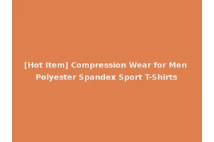 [Hot Item] Compression Wear for Men Polyester Spandex Sport T-Shirts
