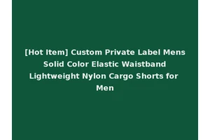 [Hot Item] Custom Private Label Mens Solid Color Elastic Waistband Lightweight Nylon Cargo Shorts for Men