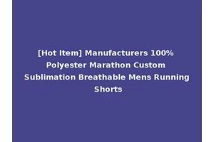 [Hot Item] Manufacturers 100% Polyester Marathon Custom Sublimation Breathable Mens Running Shorts