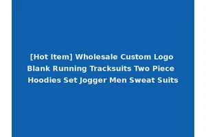 [Hot Item] Wholesale Custom Logo Blank Running Tracksuits Two Piece Hoodies Set Jogger Men Sweat Suits