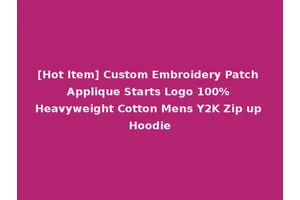 [Hot Item] Custom Embroidery Patch Applique Starts Logo 100% Heavyweight Cotton Mens Y2K Zip up Hoodie