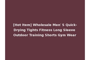 [Hot Item] Wholesale Men′ S Quick-Drying Tights Fitness Long Sleeve Outdoor Training Shorts Gym Wear