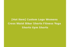 [Hot Item] Custom Logo Womens Cross Waist Biker Shorts Fitness Yoga Shorts Gym Shorts