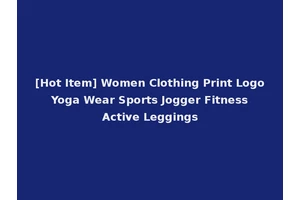 [Hot Item] Women Clothing Print Logo Yoga Wear Sports Jogger Fitness Active Leggings