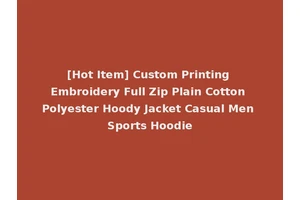[Hot Item] Custom Printing Embroidery Full Zip Plain Cotton Polyester Hoody Jacket Casual Men Sports Hoodie