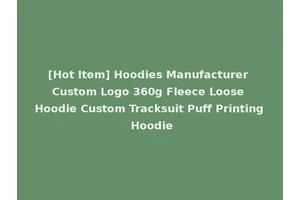 [Hot Item] Hoodies Manufacturer Custom Logo 360g Fleece Loose Hoodie Custom Tracksuit Puff Printing Hoodie