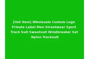 [Hot Item] Wholesale Custom Logo Private Label Men Streetwear Sport Track Suit Sweatsuit Windbreaker Set Nylon Tracksuit