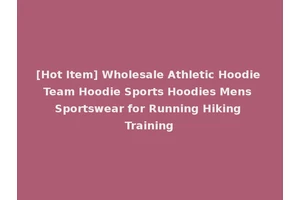 [Hot Item] Wholesale Athletic Hoodie Team Hoodie Sports Hoodies Mens Sportswear for Running Hiking Training
