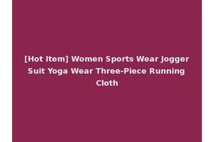 [Hot Item] Women Sports Wear Jogger Suit Yoga Wear Three-Piece Running Cloth