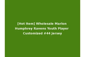 [Hot Item] Wholesale Marlon Humphrey Ravens Youth Player Customized #44 Jersey
