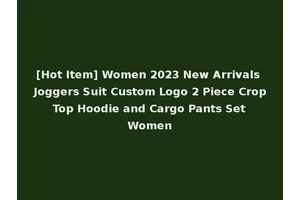 [Hot Item] Women 2023 New Arrivals Joggers Suit Custom Logo 2 Piece Crop Top Hoodie and Cargo Pants Set Women