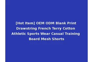 [Hot Item] OEM ODM Blank Print Drawstring French Terry Cotton Athletic Sports Wear Casual Training Board Mesh Shorts