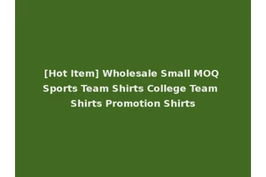[Hot Item] Wholesale Small MOQ Sports Team Shirts College Team Shirts Promotion Shirts