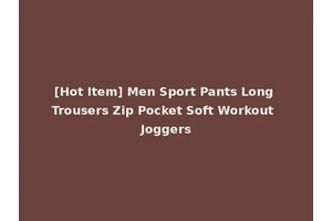 [Hot Item] Men Sport Pants Long Trousers Zip Pocket Soft Workout Joggers