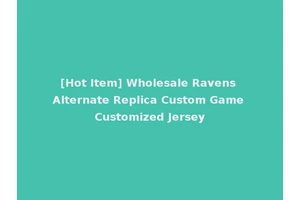 [Hot Item] Wholesale Ravens Alternate Replica Custom Game Customized Jersey