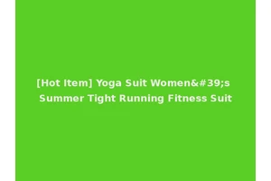 [Hot Item] Yoga Suit Women's Summer Tight Running Fitness Suit