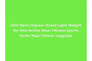 [Hot Item] Rigorer Brand Light Weight for Men Active Wear Fitness Sports Pants Yoga Fitness Leggings