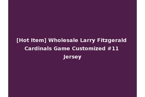 [Hot Item] Wholesale Larry Fitzgerald Cardinals Game Customized #11 Jersey