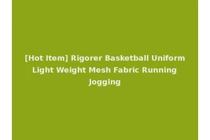 [Hot Item] Rigorer Basketball Uniform Light Weight Mesh Fabric Running Jogging