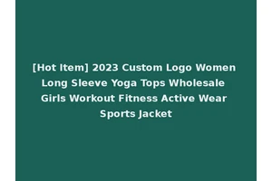 [Hot Item] 2023 Custom Logo Women Long Sleeve Yoga Tops Wholesale Girls Workout Fitness Active Wear Sports Jacket