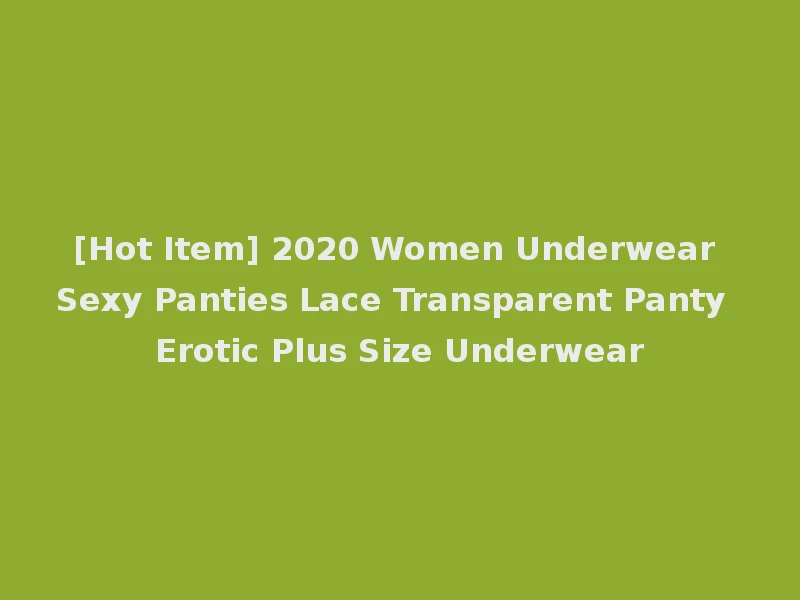 [Hot Item] 2020 Women Underwear Sexy Panties Lace Transparent Panty Erotic Plus Size Underwear