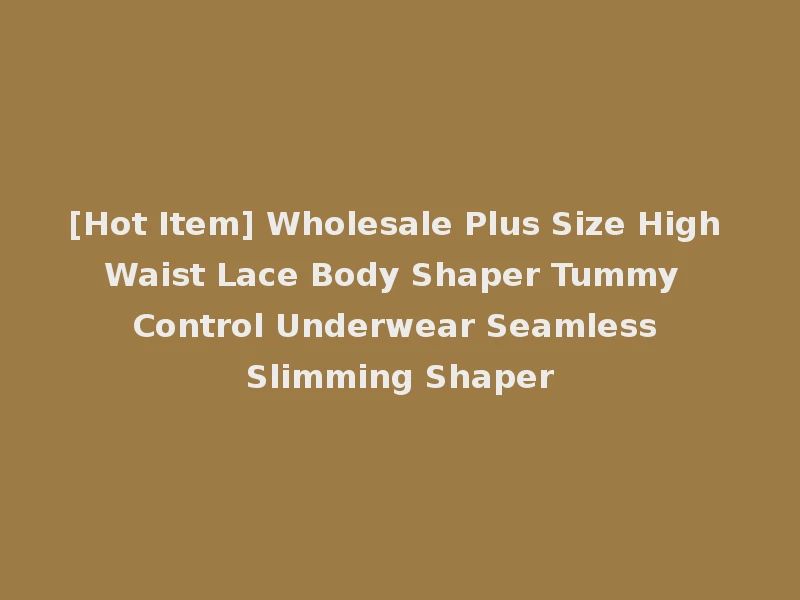 [Hot Item] Wholesale Plus Size High Waist Lace Body Shaper Tummy Control Underwear Seamless Slimming Shaper