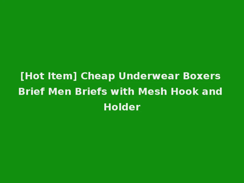[Hot Item] Cheap Underwear Boxers Brief Men Briefs with Mesh Hook and Holder