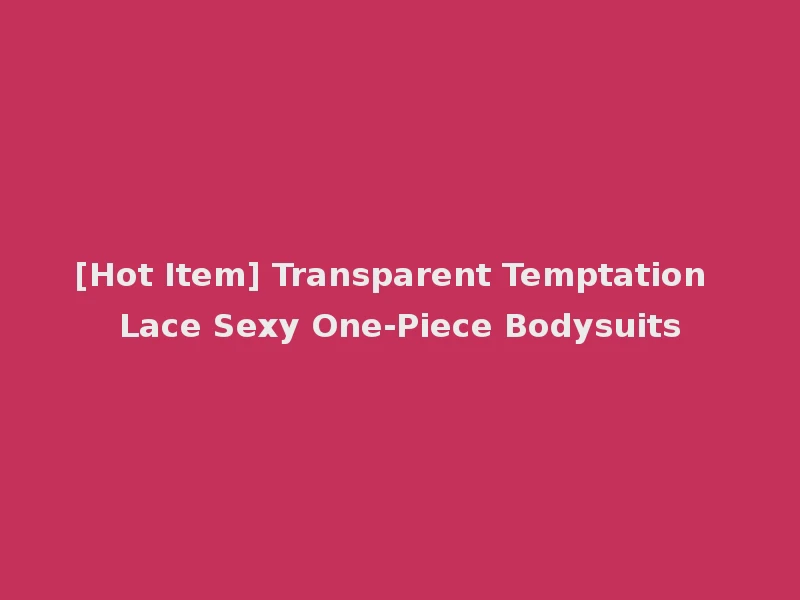 [Hot Item] Transparent Temptation Lace Sexy One-Piece Bodysuits